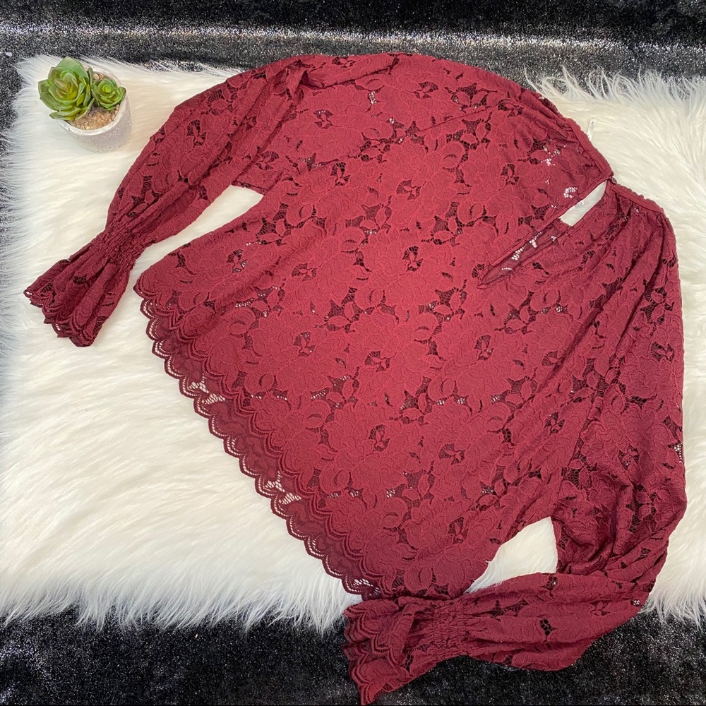 Free People long sleeve lace top - Picture 4 of 7